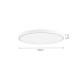InLight Πλαφονιέρα οροφής LED 36W 3CCT (by switch on base) από γκρί μέταλλο και ακρυλικό D:60cm (42035-B-Gray)