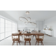 InLight Κρεμαστό φωτιστικό LED 56W 3CCT (by switch) από αλουμίνιο σε χρυσή ματ απόχρωση D:100cm (6151-GL)