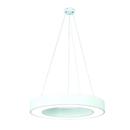 InLight Κρεμαστό φωτιστικό LED 50W 4000K σε λευκή απόχρωση D:80cm (6171-80-WH)