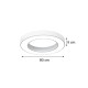 InLight Κρεμαστό φωτιστικό LED 50W 4000K σε λευκή απόχρωση D:80cm (6171-80-WH)