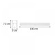 InLight Κρεμαστό φωτιστικό LED 60W 3CCT (By Switch) από αλουμίνιο σε λευκή απόχρωση D:180cm (6072-180-WH)