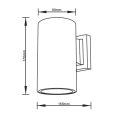 it-Lighting Candler E27 Up or Down Outdoor Light in White Color (80203724) it-Lighting Candler E27 Up or Down Outdoor Light in White Color (80203724)