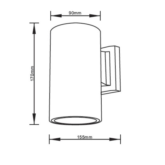 it-Lighting Candler E27 Up or Down Outdoor Light in White Color (80203724)