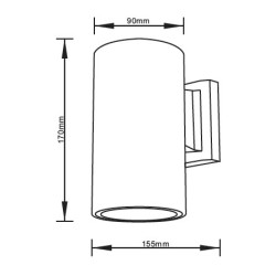 it-Lighting Candler E27 Up or Down Outdoor Light in Gray Color (80203734) it-Lighting Candler E27 Up or Down Outdoor Light in Gray Color (80203734)