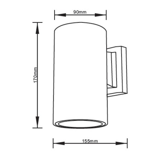 it-Lighting Candler E27 Up or Down Outdoor Light in Gray Color (80203734) it-Lighting Candler E27 Up or Down Outdoor Light in Gray Color (80203734)