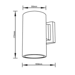 it-Lighting Candler E27 Up or Down Outdoor Light in Anthracite Color (80203744) it-Lighting Candler E27 Up or Down Outdoor Light in Anthracite Color (80203744)