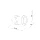 it-Lighting Crescent 1xGU10 Outdoor Spot Grey D:90x90x130mm (80206034)