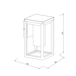 it-Lighting Annie Outdoor Wall Lamp Black 1xE27 D:150x160x270mm (80206114) it-Lighting Annie Outdoor Wall Lamp Black 1xE27 D:150x160x270mm (80206114)