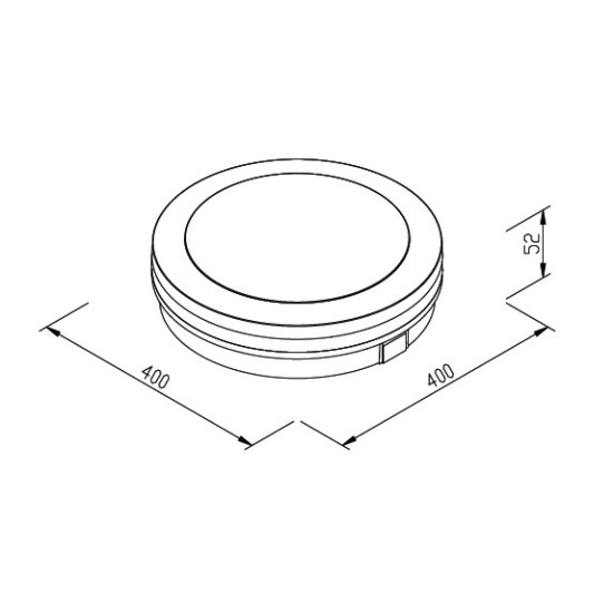 it-Lighting Klamath mega LED 48W 3CCT Outdoor Ceiling Light Grey D:40cmx5,2cm (80301230)