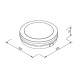 it-Lighting Klamath mega LED 48W 3CCT Outdoor Ceiling Light Grey D:40cmx5,2cm (80301230)