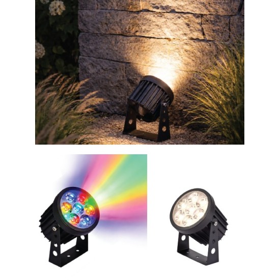 it-Lighting Crest peak LED 7W RGB CCT Outdoor Wall Lamp Black D:8.5 x 12cm (80700415)