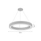 InLight Κρεμαστό φωτιστικό LED 88W 3CCT (by switch on base) σε λευκή απόχρωση D:80cm (6073-80-WH) InLight Κρεμαστό φωτιστικό LED 88W 3CCT (by switch on base) σε λευκή απόχρωση D:80cm (6073-80-WH)