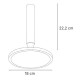 InLight Κρεμαστό Φωτιστικό Σποτ LED 12W, 3CCT, Μαύρο, 120°, D:18x22.2cm (9092-Black)