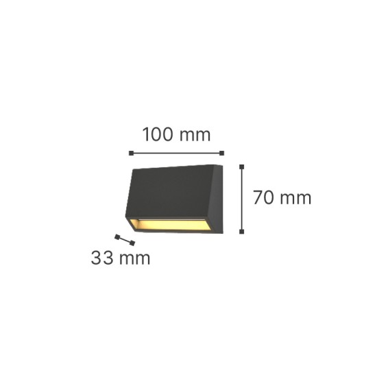 it-Lighting Blue LED 3W 3CCT Outdoor Wall Lamp White D:10cmx7cm (80202120)