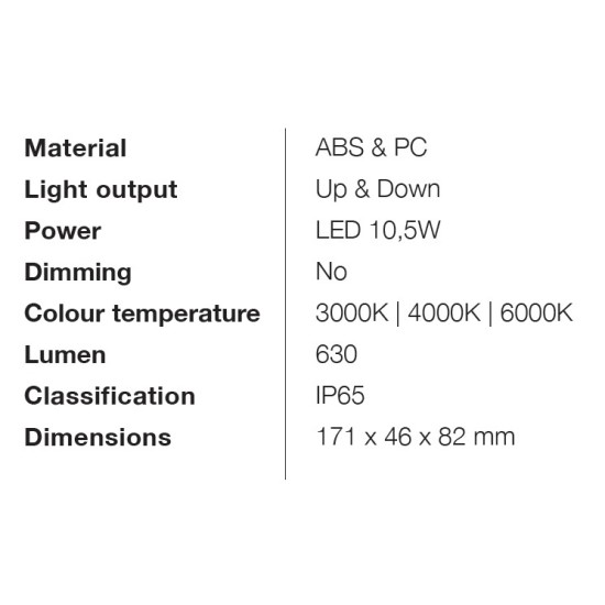 it-Lighting Caror - LED 9W 3CCT Up and Down Outdoor Light in Anthracite Color (80204040) it-Lighting Caror - LED 9W 3CCT Up and Down Outdoor Light in Anthracite Color (80204040)