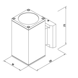 it-Lighting Elarbee E27 Outdoor Wall Lamp with Up or Down light Grey (80203834) it-Lighting Elarbee E27 Outdoor Wall Lamp with Up or Down light Grey (80203834)