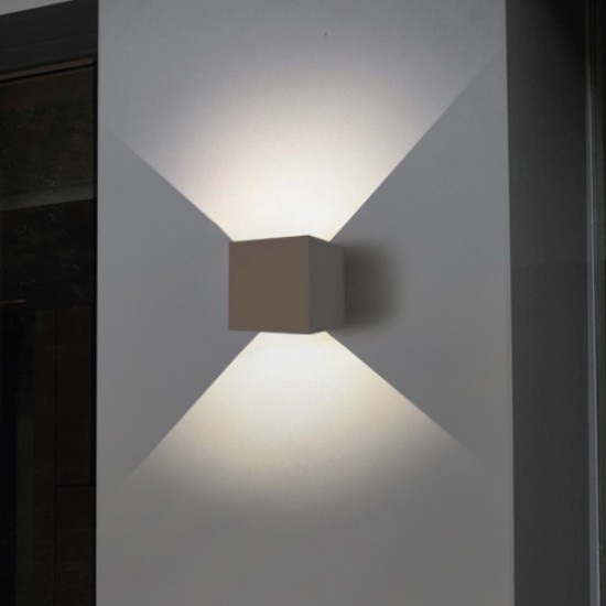 it-Lighting Emerald LED 10W 3000K Outdoor Wall Lamp Grey D:9,9cmx9,9cm (80203131)