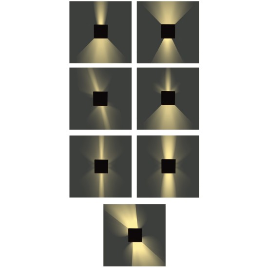 it-Lighting Emerald LED 10W 3000K Outdoor Wall Lamp Grey D:9,9cmx9,9cm (80203131)