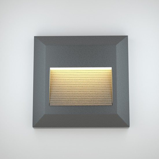 it-Lighting Salmon LED 2W 3CCT Outdoor Wall Lamp Anthracite CCT D:12.4cmx12.4cm (80201840)