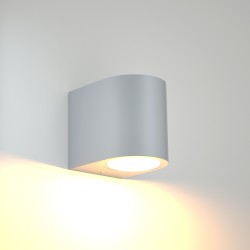 it-Lighting Powell 1xGU10 Outdoor Up or Down Wall Lamp Grey D:9cmx8cm (80200234)