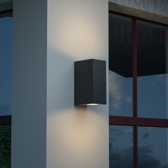 it-Lighting Havasu 2xGU10 Outdoor Up-Down Wall Lamp White D14.7cmx9cm (80200324)