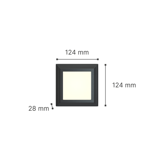 it-Lighting George LED 3.5W 3CCT Outdoor Wall Lamp Anthracite D:12.4cmx12.4cm (80201540)