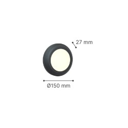 it-Lighting Jocassee LED 3.5W 3CCT Outdoor Wall Lamp Anthracite D:15cmx2.7cm (80201440) it-Lighting Jocassee LED 3.5W 3CCT Outdoor Wall Lamp Anthracite D:15cmx2.7cm (80201440)