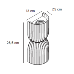 Inlight Φωτιστικό Τοίχου Γύψινο GU10 (x2), Λευκό D:13x26,5x7,5cm(43075-White)