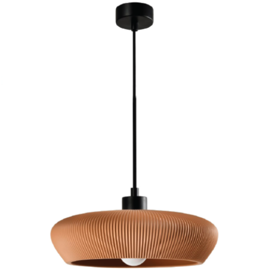 Inlight Κρεμαστό Γύψινο Φωτιστικό E27, Κεραμιδί, D:40x9,5cm (4102-B-Terracotta)