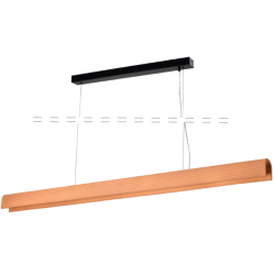 Inlight Γραμμικό Κρεμαστό Γύψινο Φωτιστικό LED 36W, 2CCT, Κεραμιδί D:150x8,7cm(6123-Terracotta)