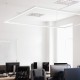 InLight Κρεμαστό φωτιστικό LED 30W 3CCT (By Switch) από αλουμίνιο σε λευκή απόχρωση D:90cm (6072-90-WH)