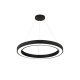 InLight Κρεμαστό φωτιστικό LED 68W 3CCT (by switch on base) σε μαύρη απόχρωση D:60cm (6073-60-BL)