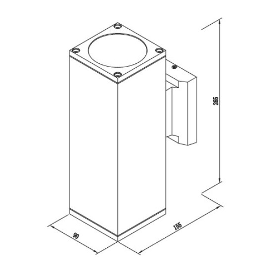 it-Lighting Palmyra E27 Outdoor Wall Lamp with Up and Down light White (80203924)