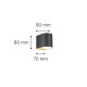 it-Lighting Powell 1xGU10 Outdoor Up or Down Wall Lamp Grey D:9cmx8cm (80200234)