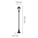 it-Lighting Redfish 1xE27 Outdoor Pole Light Black D:120cmx21.6cm (80500214) it-Lighting Redfish 1xE27 Outdoor Pole Light Black D:120cmx21.6cm (80500214)