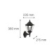 it-Lighting Redfish 1xE27 Outdoor Wall Lamp Black D:36cmx23.5cm (80202614)