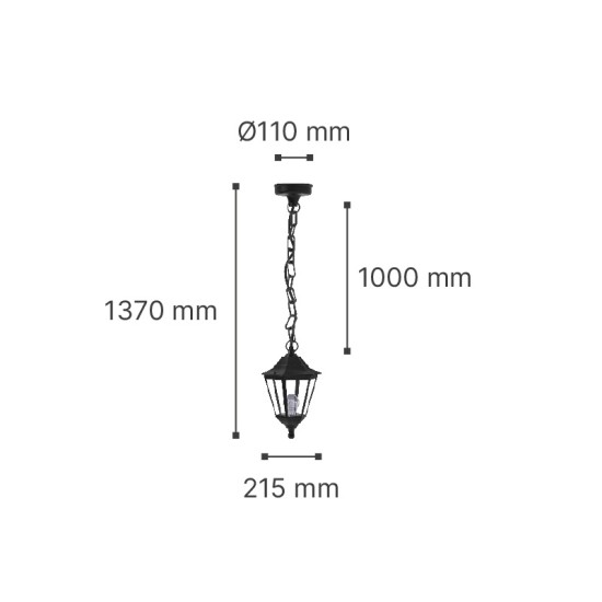 it-Lighting Redfish 1xE27 Outdoor Pendant Light Black D:137cmx21.5cm (80300114) it-Lighting Redfish 1xE27 Outdoor Pendant Light Black D:137cmx21.5cm (80300114)