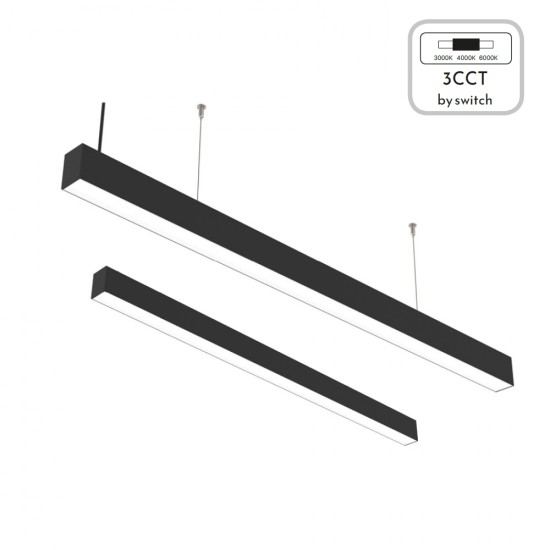 Inlight Κρεμαστό φωτιστικό LED 40W 3CCT (By Switch) από αλουμίνιο σε μαύρη απόχρωση D:120cm (6072-120-BL) Inlight Κρεμαστό φωτιστικό LED 40W 3CCT (By Switch) από αλουμίνιο σε μαύρη απόχρωση D:120cm (6072-120-BL)