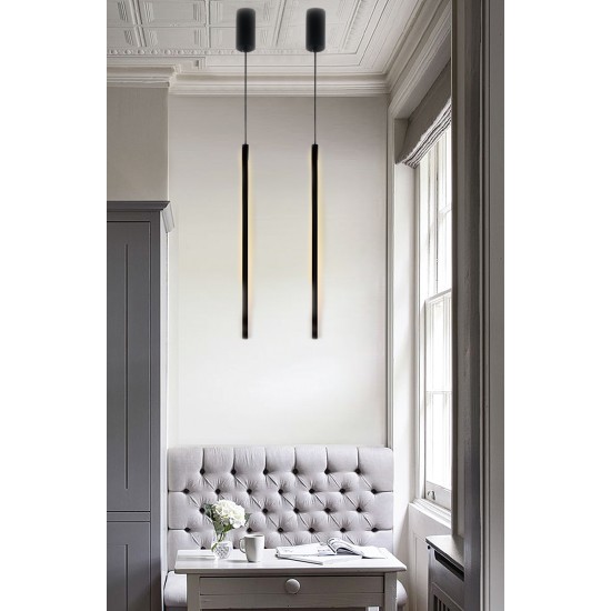 InLight Κρεμαστό φωτιστικό LED 7W 3000K από μαύρο μέταλλο και ακρυλικό D:60cm (6023-Black) InLight Κρεμαστό φωτιστικό LED 7W 3000K από μαύρο μέταλλο και ακρυλικό D:60cm (6023-Black)