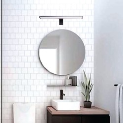 InLight Επιτοίχιο φωτιστικό LED 10W 4000K από πλαστικό σε χρώμιο απόχρωση D:40cm (1043-Β)