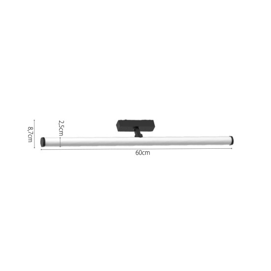 InLight Φωτιστικό LED 20W 3000K για Ultra-Thin μαγνητική ράγα σε μαύρη απόχρωση D:80x8,7cm (T04201-BL)