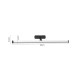 InLight Φωτιστικό LED 20W 3000K για Ultra-Thin μαγνητική ράγα σε μαύρη απόχρωση D:80x8,7cm (T04201-BL)