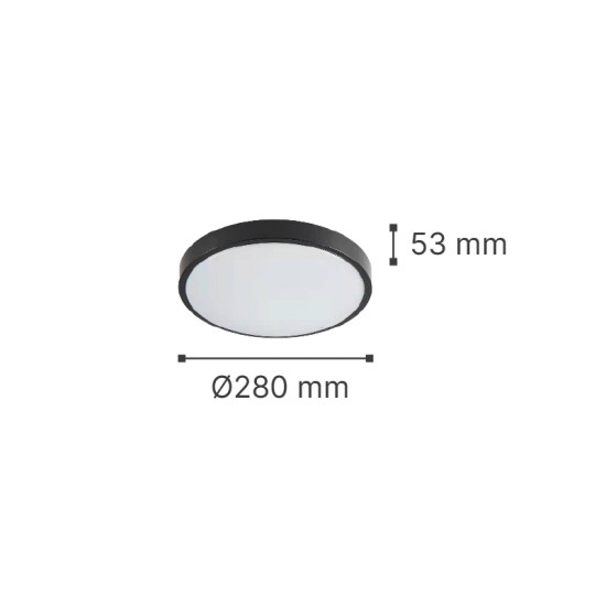 it-Lighting Torch LED 18W 3CCT Outdoor Ceiling Light Grey D:28cmx5,3cm (80300330)