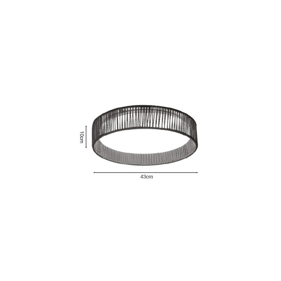 Inlight Πλαφονιέρα οροφής LED 36W 3CCT (by switch on base) από σχοινί και ακρυλικό D:43cm (42039-B) Inlight Πλαφονιέρα οροφής LED 36W 3CCT (by switch on base) από σχοινί και ακρυλικό D:43cm (42039-B)