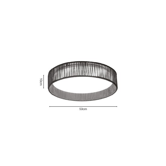 Inlight Πλαφονιέρα οροφής LED 45W 3CCT (by switch on base) από σχοινί και ακρυλικό D:53cm (42039-A) Inlight Πλαφονιέρα οροφής LED 45W 3CCT (by switch on base) από σχοινί και ακρυλικό D:53cm (42039-A)