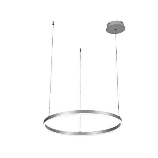 Inlight Κρεμαστό φωτιστικό LED 36W 3CCT (by switch on base) D:80cm (6095-AB-Silver) Inlight Κρεμαστό φωτιστικό LED 36W 3CCT (by switch on base) D:80cm (6095-AB-Silver)