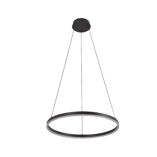 Inlight Κρεμαστό φωτιστικό LED 45W 3CCT (by switch on base) D:100cm (6095-AA-Black)