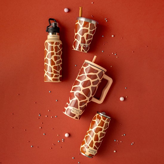 Θερμός μπουκάλι ανοξείδωτο "We Care", Giraffe Print 500ml