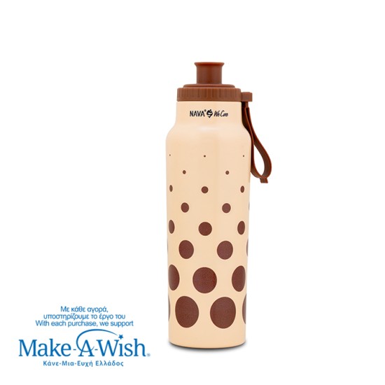 Θερμός μπουκάλι ανοξείδωτο με στόμιο "We Care", Brown Dots 500ml Θερμός μπουκάλι ανοξείδωτο με στόμιο "We Care", Brown Dots 500ml