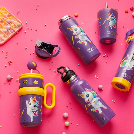 Θερμός μπουκάλι ανοξείδωτο "We Care", Purple Unicorn 500ml Θερμός μπουκάλι ανοξείδωτο "We Care", Purple Unicorn 500ml